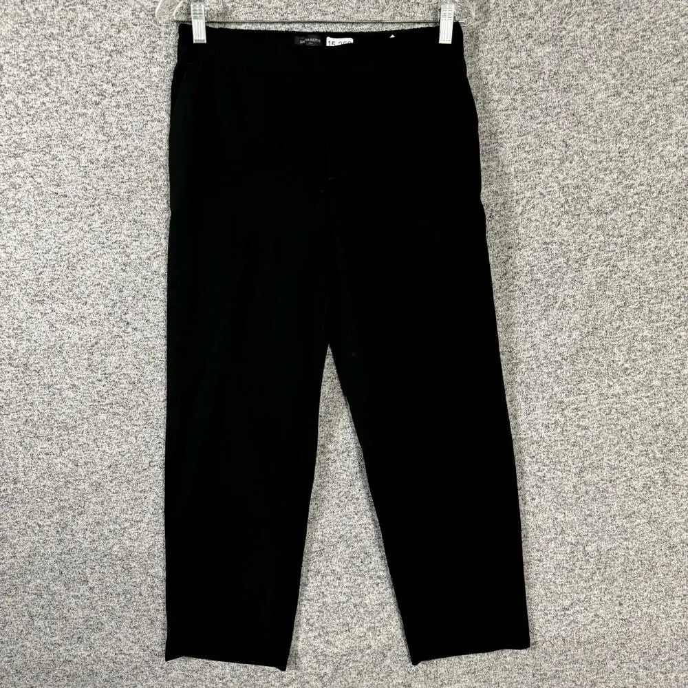 Banana Republic Women's Size 8 Black Polyester Hayden Straight Leg Dress Pants